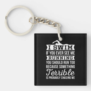 I Am A Swimmer Key Ring