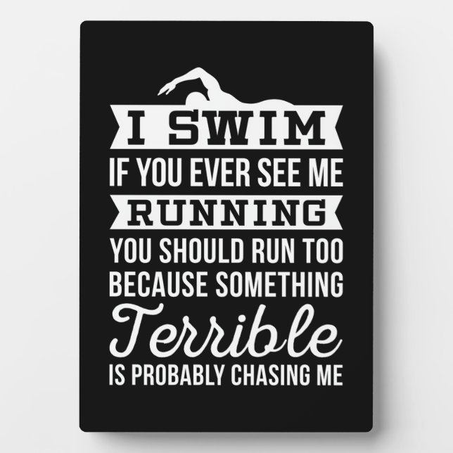 I Am A Swimmer Plaque (Front)