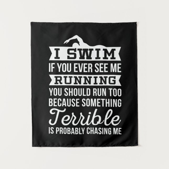I Am A Swimmer Tapestry (Front)
