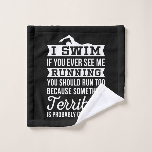 I Am A Swimmer Wash Cloth (Wash Cloth)