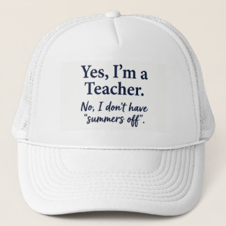 "I am a teacher"  Performance Cap