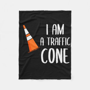 I Am A Traffic Cone Orange Lazy Easy Costumes Hall Fleece Blanket