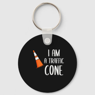 I Am A Traffic Cone Orange Lazy Easy Costumes Hall Key Ring