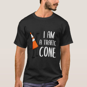 I Am A Traffic Cone Orange Lazy Easy Costumes Hall T-Shirt
