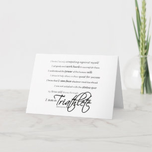 I am a Triathlete - Script Card