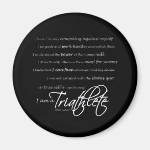 I am a Triathlete - Script Magnet
