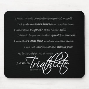 I am a Triathlete - Script Mouse Pad