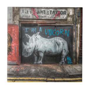I Am A Unicorn, Shoreditch Graffiti (London) Ceramic Tile
