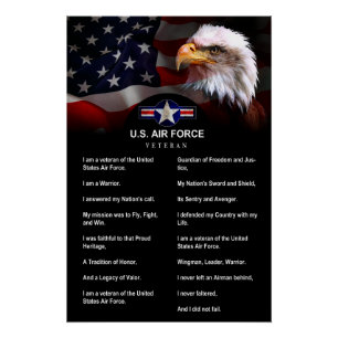 I Am a United States Air Force VETERAN Poster