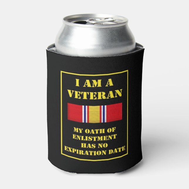 I AM A VETERAN CAN COOLER (Can Front)