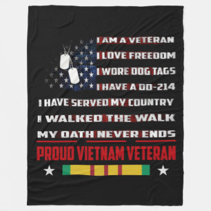 I AM A VETERAN FLEECE BLANKET