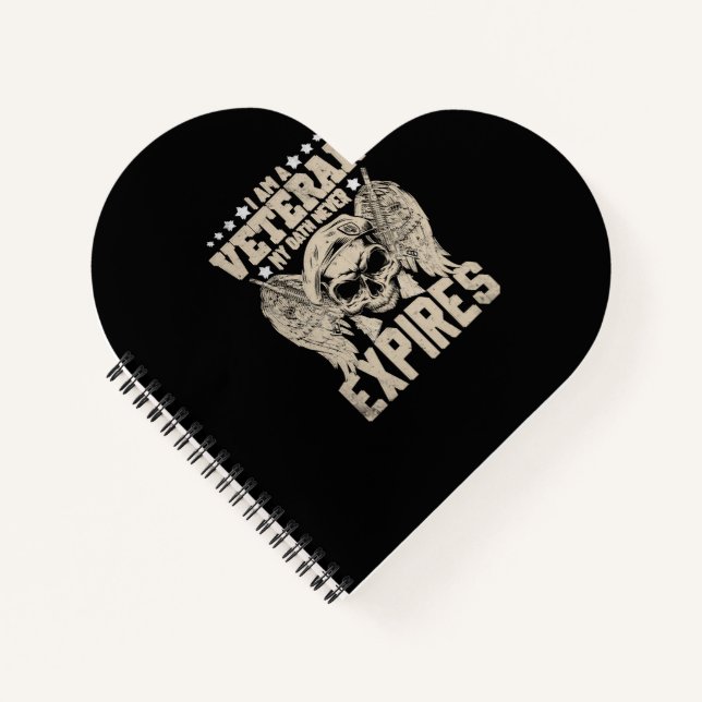 i am a veteran my oath never expires notebook (Front)