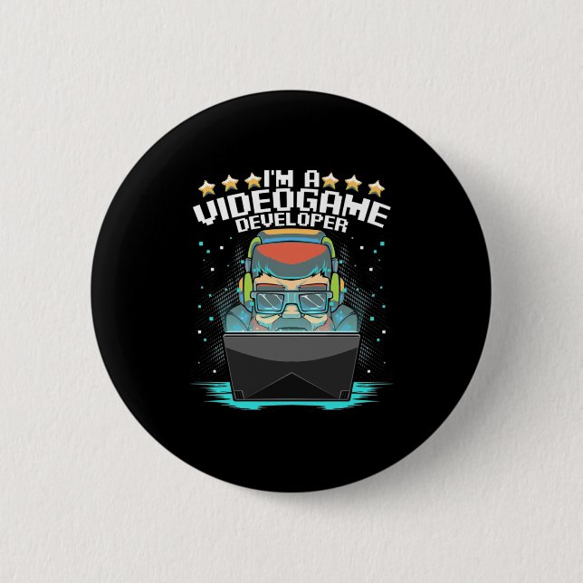 I Am A Video Game Developer 6 Cm Round Badge (Front)