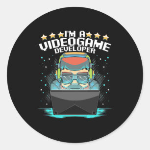 I Am A Video Game Developer Classic Round Sticker