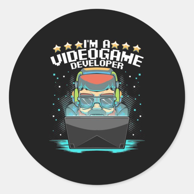 I Am A Video Game Developer Classic Round Sticker (Front)