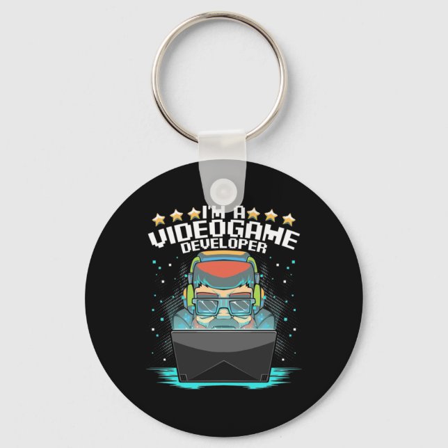 I Am A Video Game Developer Key Ring (Front)