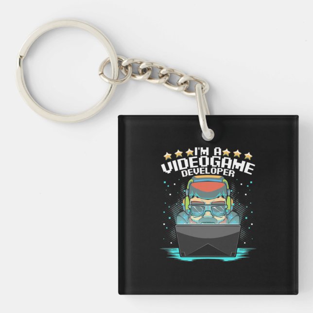 I Am A Video Game Developer Key Ring (Front)