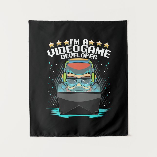 I Am A Video Game Developer Tapestry (Front)