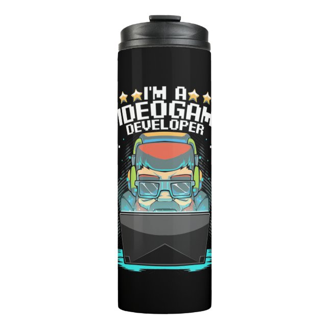 I Am A Video Game Developer Thermal Tumbler (Front)