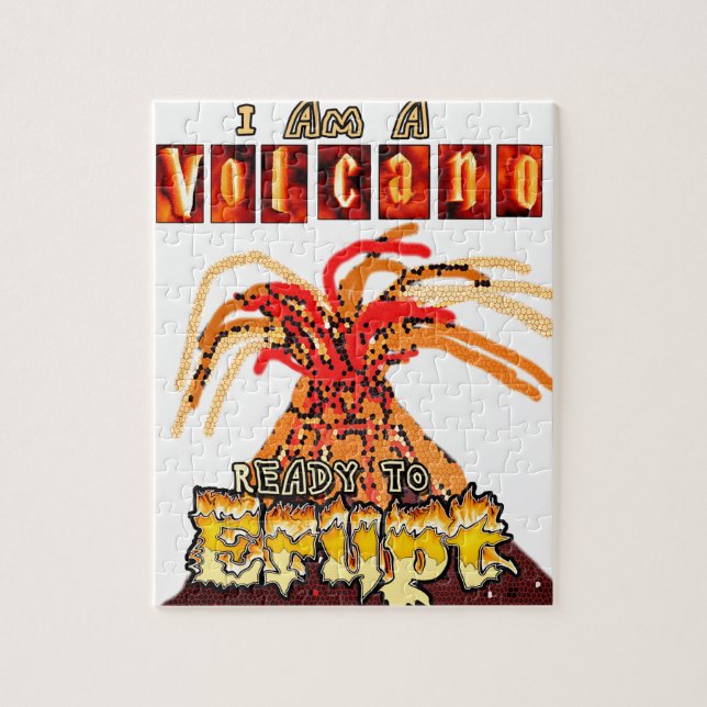 I am a volcano ready to erupt jigsaw puzzle (Vertical)