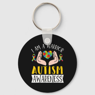 I Am A Warrior Autism Awareness Disabilities Month Key Ring
