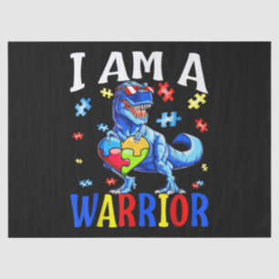 I Am A Warrior Autism Family Dinosaur Autism Tissue Paper