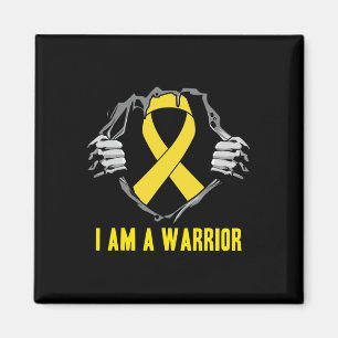 I Am A Warrior - Childhood Cancer Awareness  Magnet