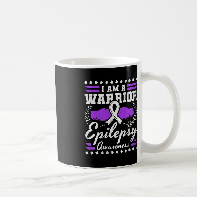 I Am A Warrior Epilepsy Awareness Coffee Mug (Right)