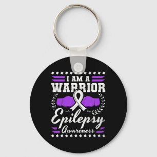 I Am A Warrior Epilepsy Awareness Key Ring