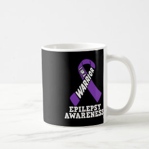 I Am A Warrior Epilepsy Awareness Ribbon Disease Coffee Mug