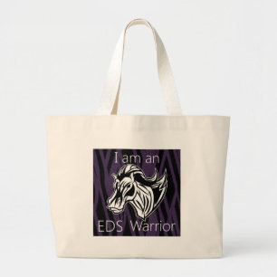 I am a warrior.png large tote bag