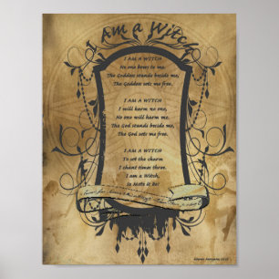 I AM a WITCH CHANT Poster