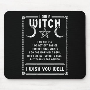 I Am A Witch Wicca Halloween Pagan Costume   Mouse Pad