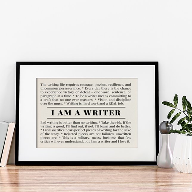 I AM A WRITER Encouragement & Inspiration Poster (Creator Uploaded)
