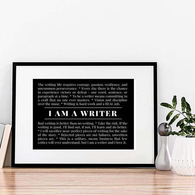 I AM A WRITER Encouragement & Inspiration Poster (Creator Uploaded)