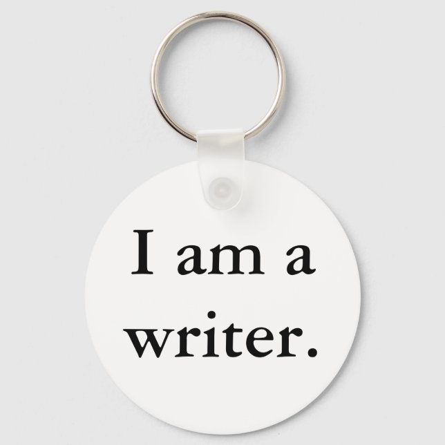 I am a writer keychain (Front)