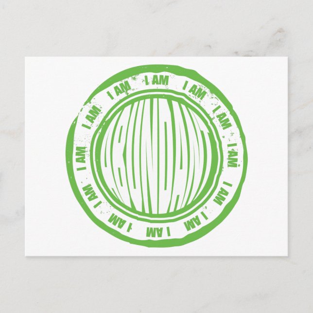 I AM Abundant Postcard (Front)