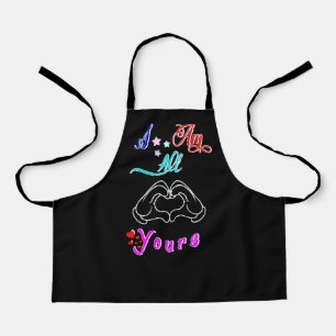 I Am All Yours Romantic Valentines Couple Apron