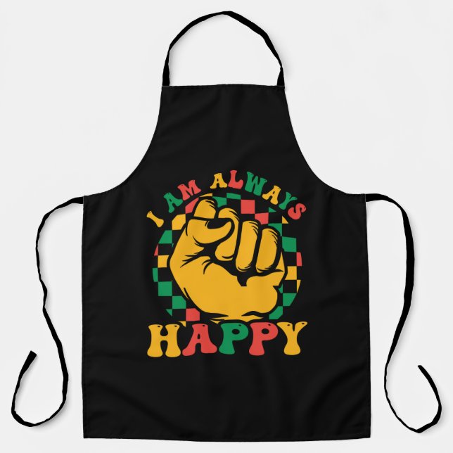 i_am_always_happy_01 apron (Front)