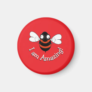 I Am Amazing! Magnet - Red Background