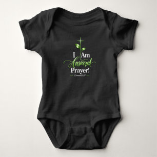 I Am an Answered Prayer   Christian Baby Bodysuit 