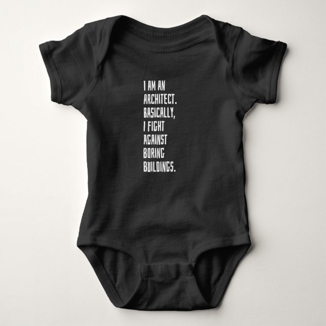 I Am An Architect Baby Bodysuit (Front)