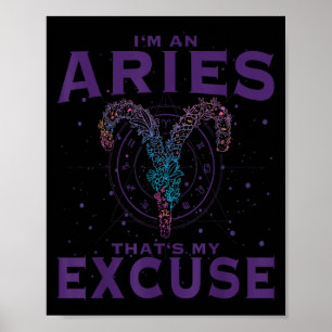 I Am An Aries Zodiac Sign Graphic Art Ram Horoscop