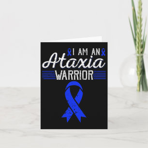 I Am An Ataxia Warrior Blue Ribbon Awareness  Card