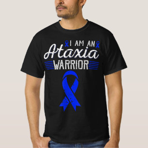 I Am An Ataxia Warrior Blue Ribbon Awareness T-Shi T-Shirt