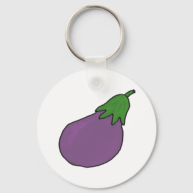 I am an eggplant key ring (Front)