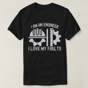 I Am an Engineer I Love My Faults T-Shirt