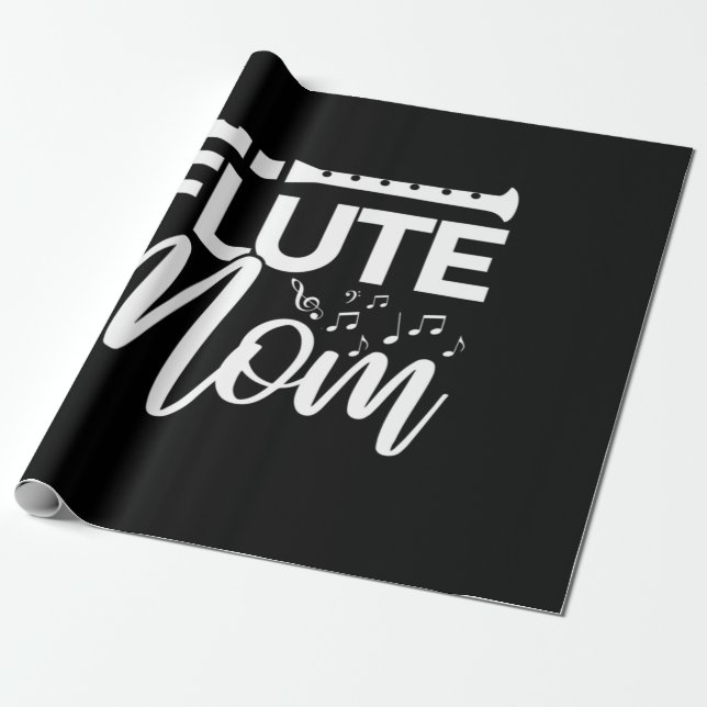 I Am An Flute Mum Wrapping Paper (Unrolled)