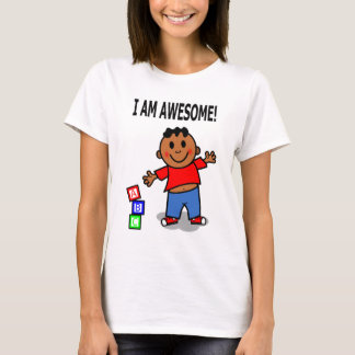 I AM AWESOME! Cute Cartoon Boy T-Shirt
