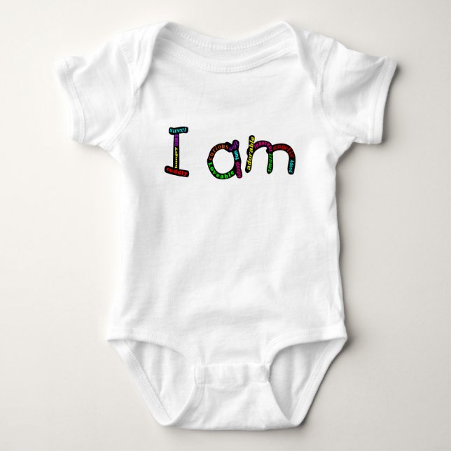 I am baby jersey bodysuit (Front)